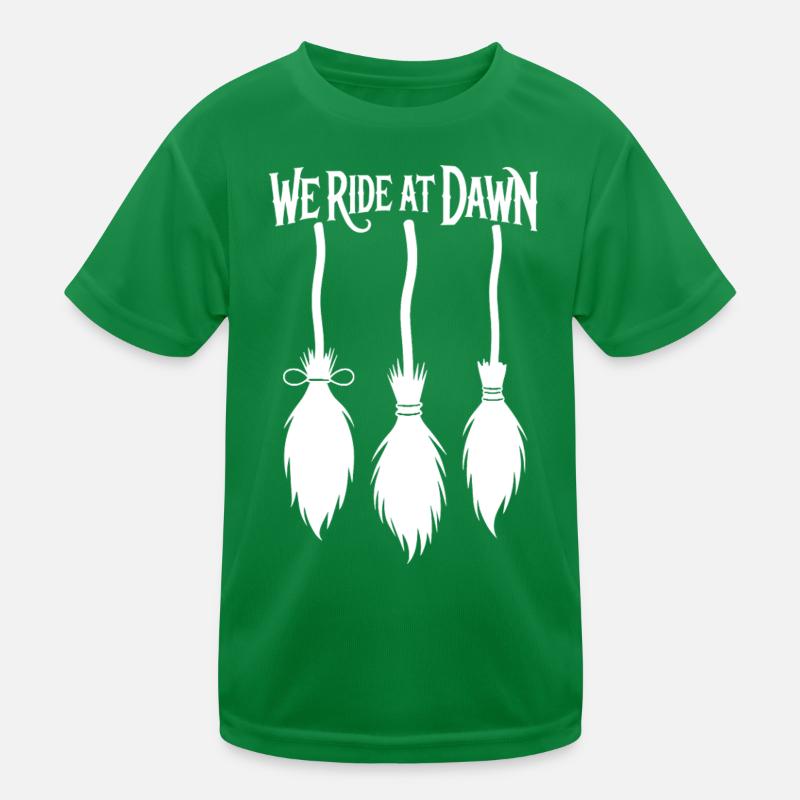 Balai de sorcière au lever du soleil T-shirt sport Enfant