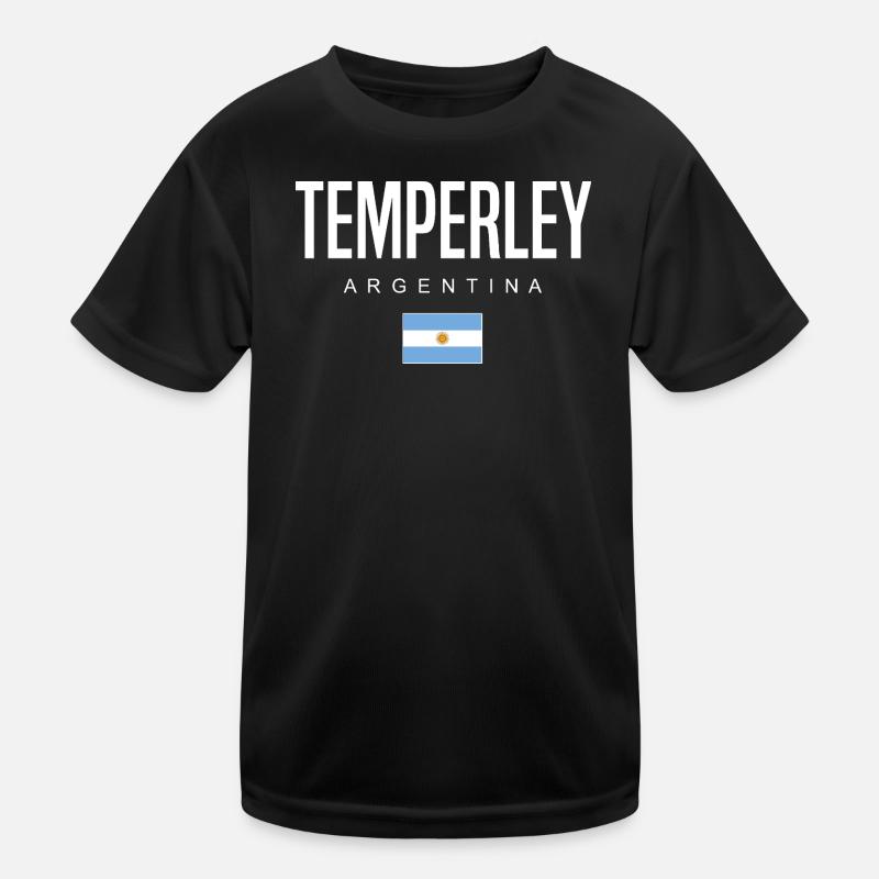 Temperley Argentinien Argentinier - Kinder Funktions-T-Shirt - Schwarz