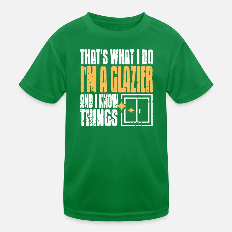 Propulsé par Glass Retro Window Worker Glazier Pride T-shirt sport Enfant