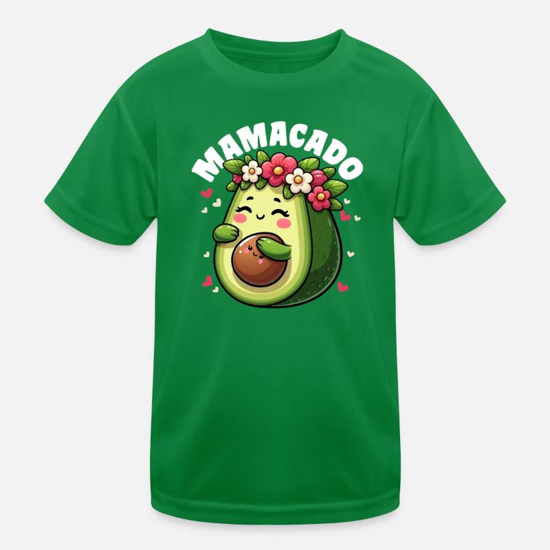 Mamacado Avocado Liebhaberin Muttertag Kinder Funktions-T-Shirt