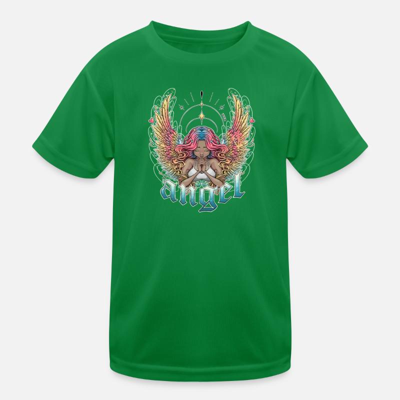 Ange céleste aux ailes multicolores T-shirt sport Enfant