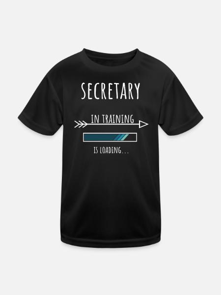 Secretary Geschenk Beruf Ausbildung Sekretär - Kinder Funktions-T-Shirt - Schwarz