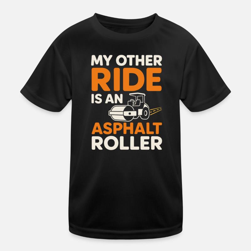 Road Construction Team Asphalt Concrete Team Kids Functional T-Shirt