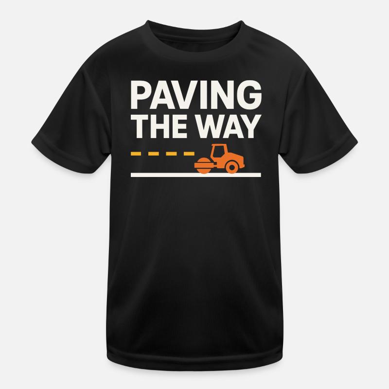 Road Construction Team Asphalt Concrete Team Kids Functional T-Shirt