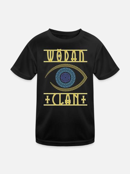 Odin Wikinger-Auge - Kinder Funktions-T-Shirt - Schwarz - Vorne