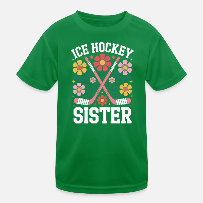 Eishockey Spruch Schwester Eishockey Geschenk Kinder Funktions-T-Shirt