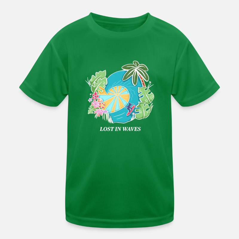 Perdu dans les vagues - Conception de vibrations de surf tropicales T-shirt sport Enfant