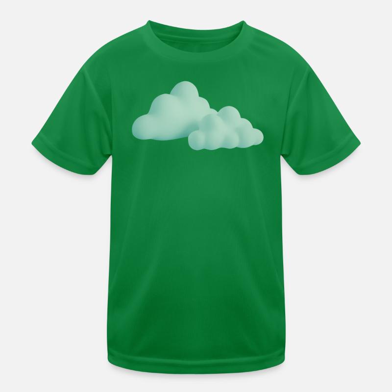Wolkendesign Sonnenuntergangsfarben Kinder Funktions-T-Shirt
