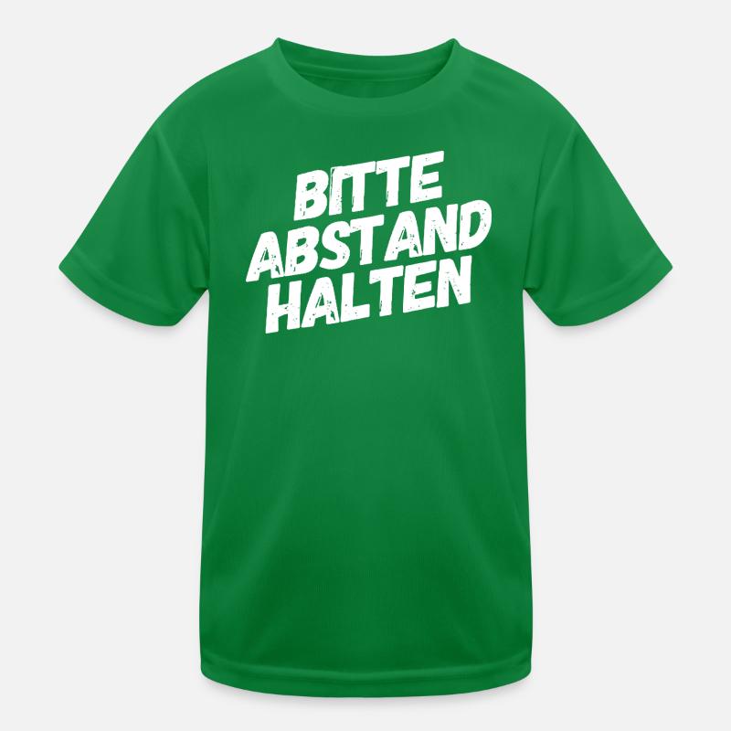 Bitte Abstand halten Kinder Funktions-T-Shirt