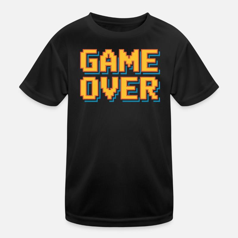 Game Over Retro Pixel Arcade Gamer Spruch Kinder Funktions-T-Shirt