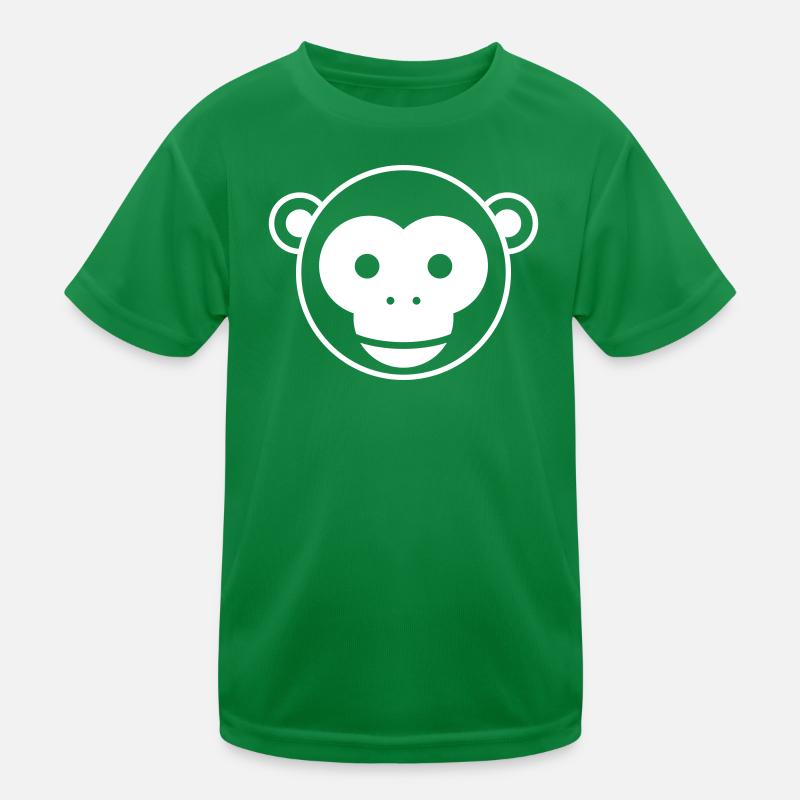 Monkey Head – Cute Monkey Face Cartoon Kids Functional T-Shirt