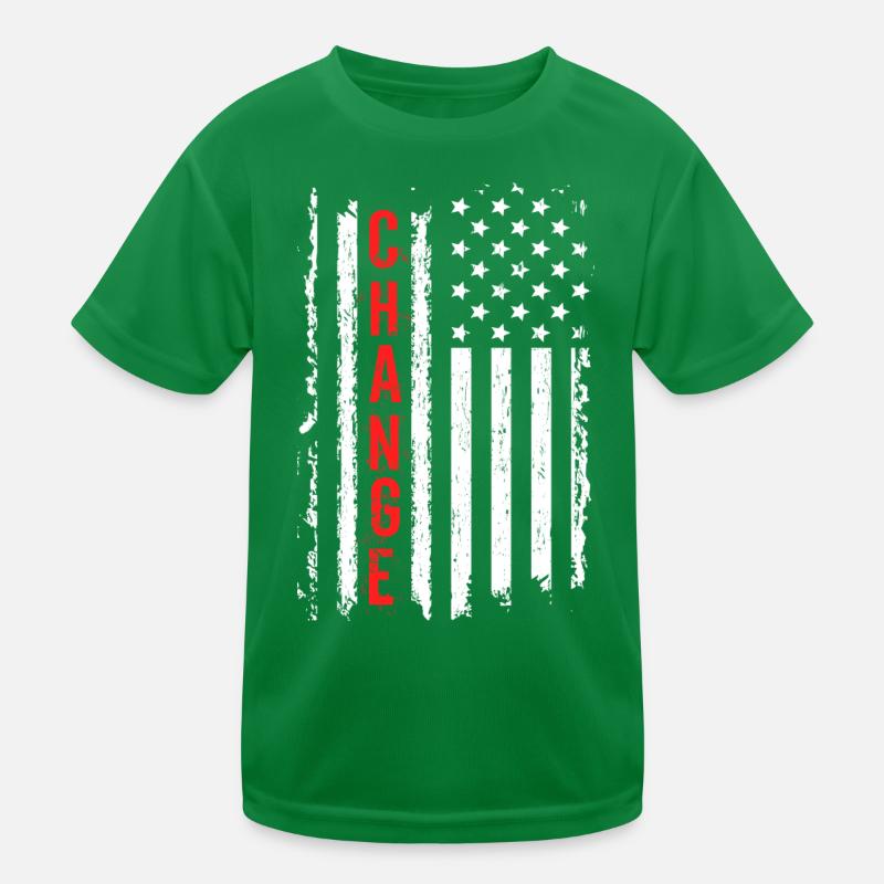 Drapeau américain créatif avec effet de choc T-shirt sport Enfant