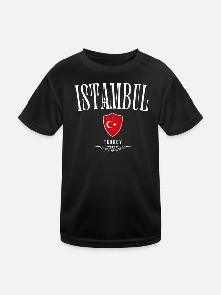 Istanbul, Türkei, Souvenir Istanbul - Kinder Funktions-T-Shirt - Schwarz - Vorne