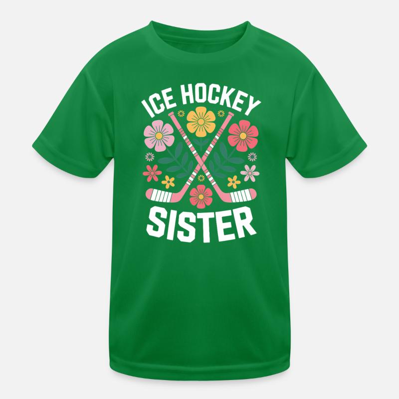 Eishockey Spruch Schwester Eishockey Geschenk Kinder Funktions-T-Shirt