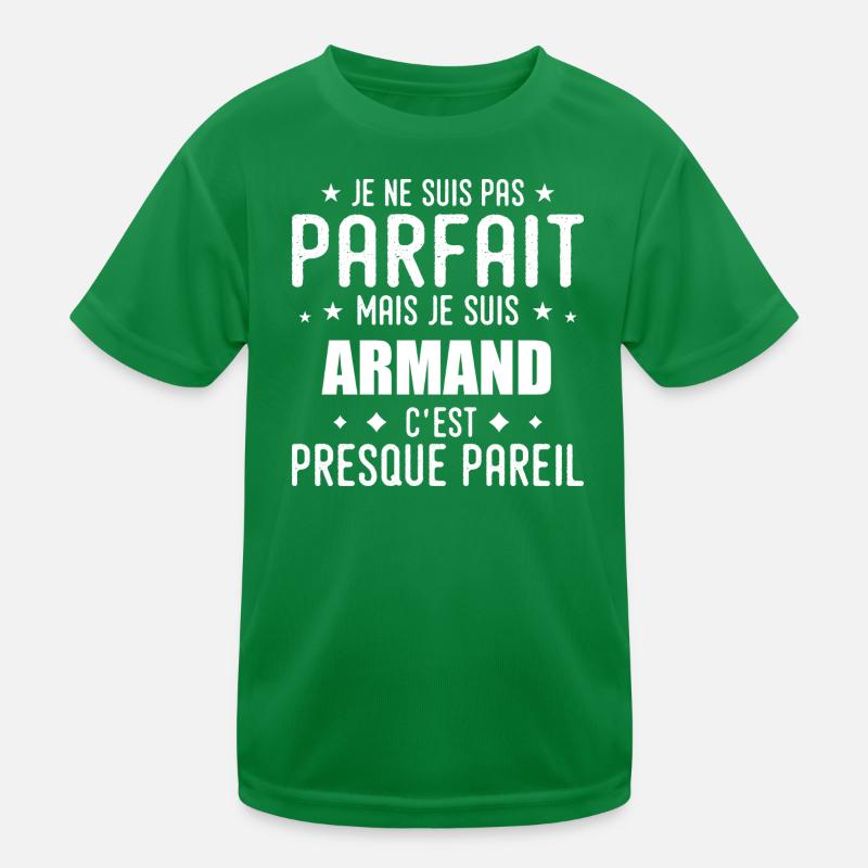 Armand: authentisch, unvollkommen, oben, perfekt Kinder Funktions-T-Shirt