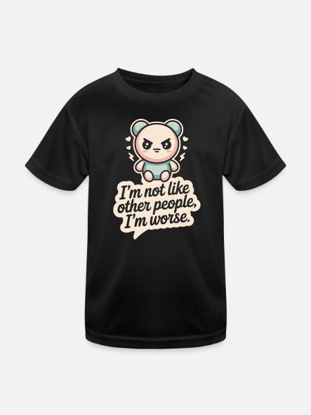 Je ne suis pas comme les autres, je suis pire Frech Gothic - T-shirt sport Enfant - noir - Devant