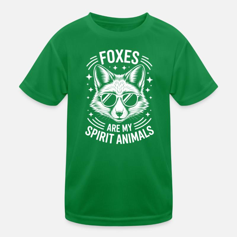 Wolf mit Sonnenbrille und Spruch Kinder Funktions-T-Shirt