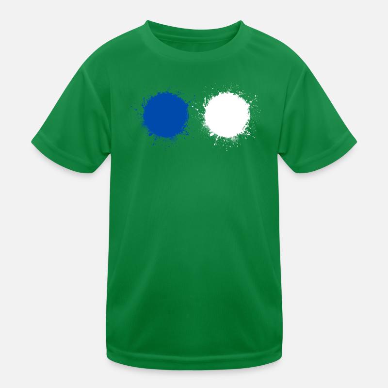 Blue White Kids Functional T-Shirt