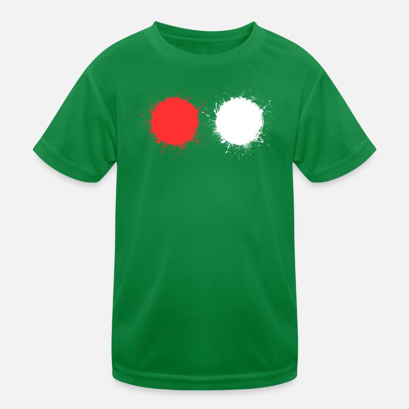 rouge blanc T-shirt sport Enfant