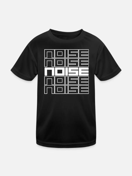 Rauschen Geometrische Typografie Kühnes Muster - Kinder Funktions-T-Shirt - Schwarz - Vorne