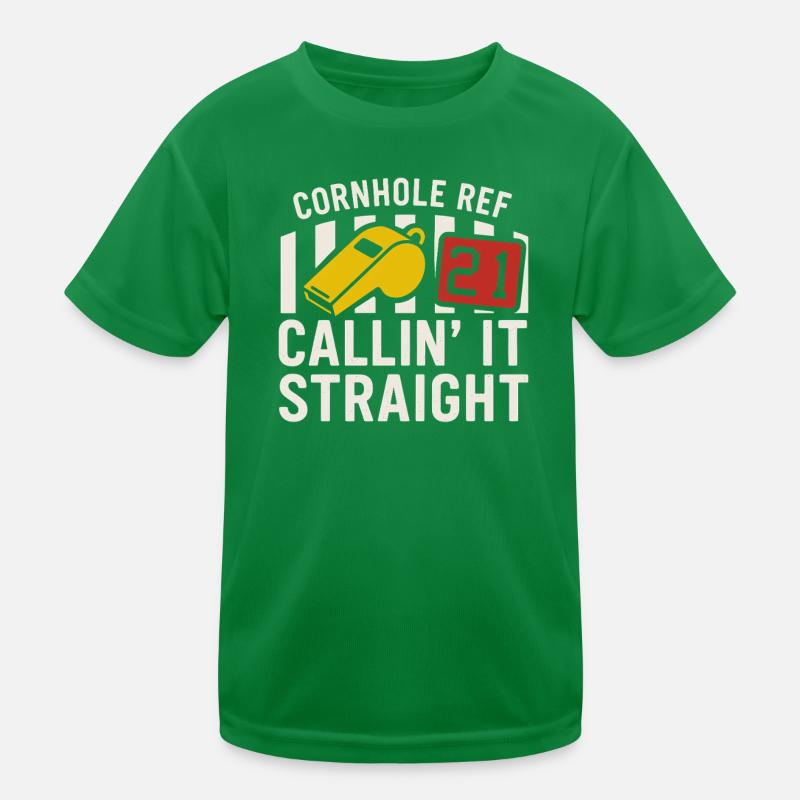 Cornhole Refere Official Referee Kids Functional T-Shirt