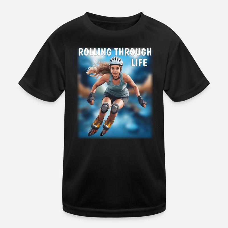 FRAU Rollschuhe ROLLING THROUGH LIFE Kinder Funktions-T-Shirt