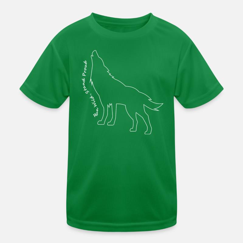 Loup hurlant Ligne Art Design T-shirt sport Enfant