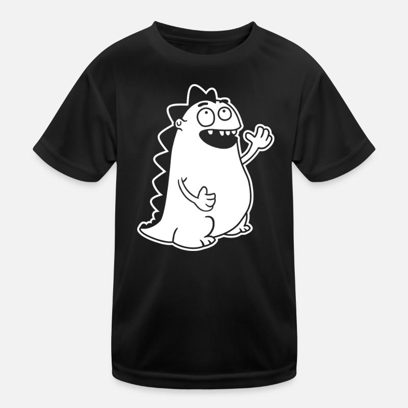 Dino waving – kawaii, cartoon & primeval joy Kids Functional T-Shirt
