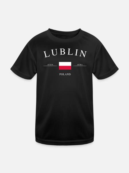 Lublin Poland – Holiday Souvenir & Gift - Kids Functional T-Shirt - black - Front