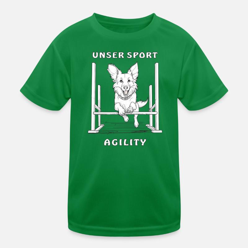 HUND UNSER SPORT AGILITY Kinder Funktions-T-Shirt