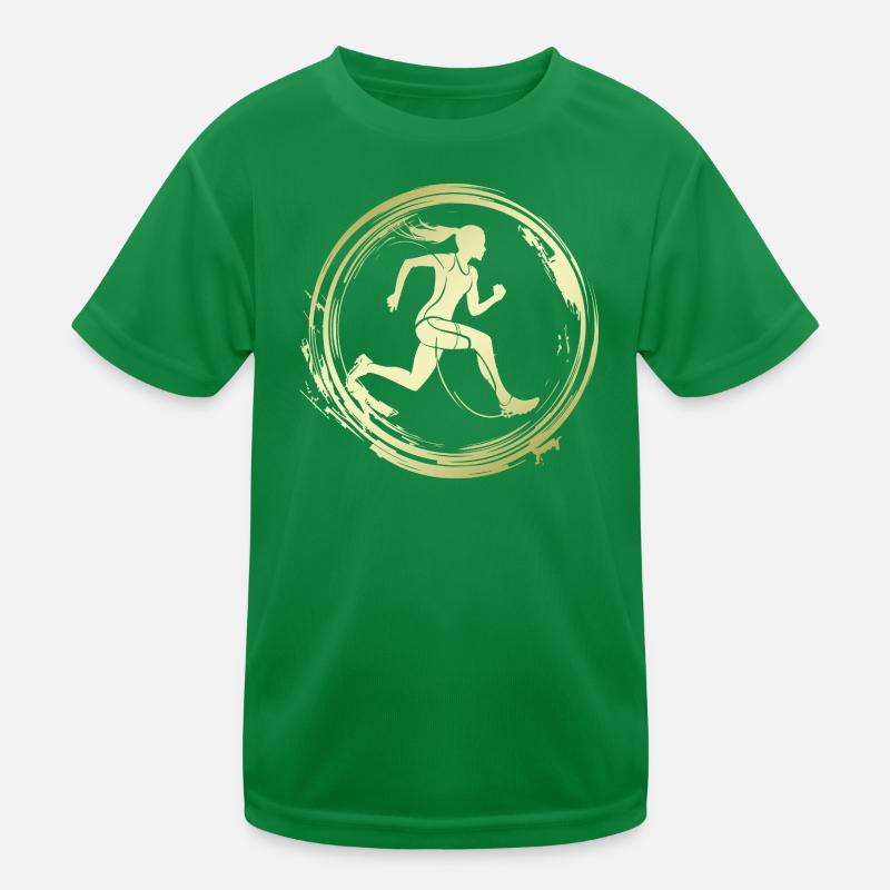 Silhouette de marathon de course à pied T-shirt sport Enfant