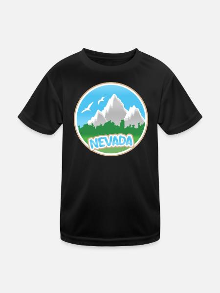 Nevada als Nevada - Kinder Funktions-T-Shirt - Schwarz - Vorne