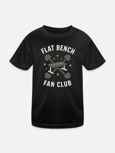 Bench Press Mememe Discover Me Bro Gym - Kids Functional T-Shirt - black - Front