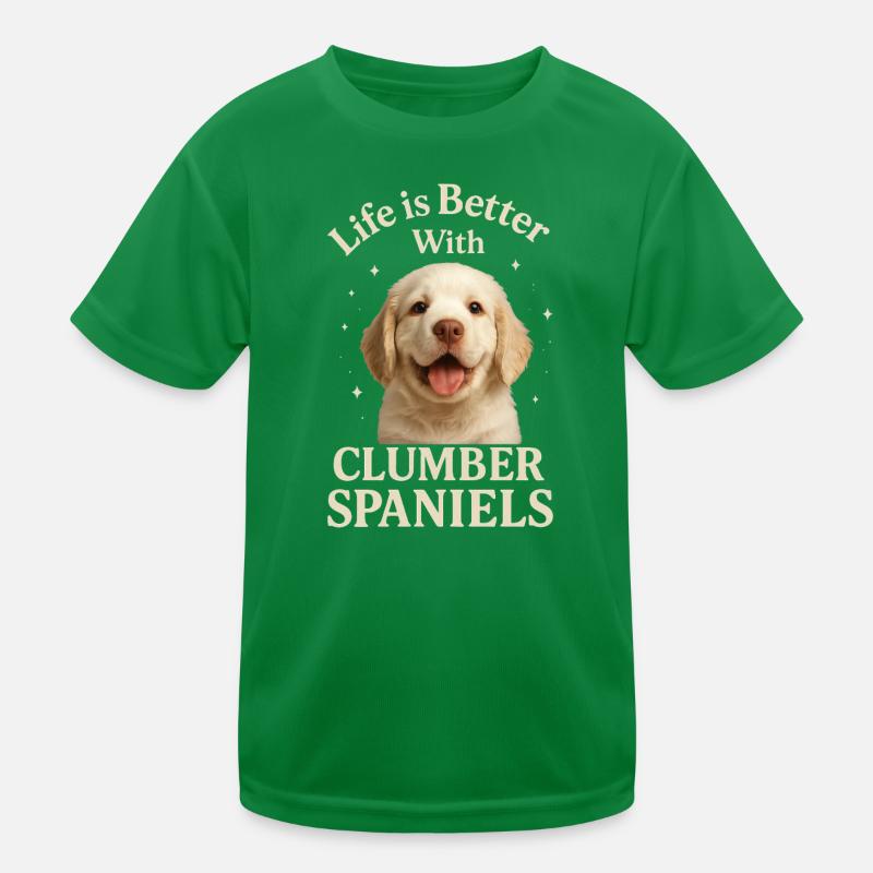 Clumber Spaniel Kinder Funktions-T-Shirt