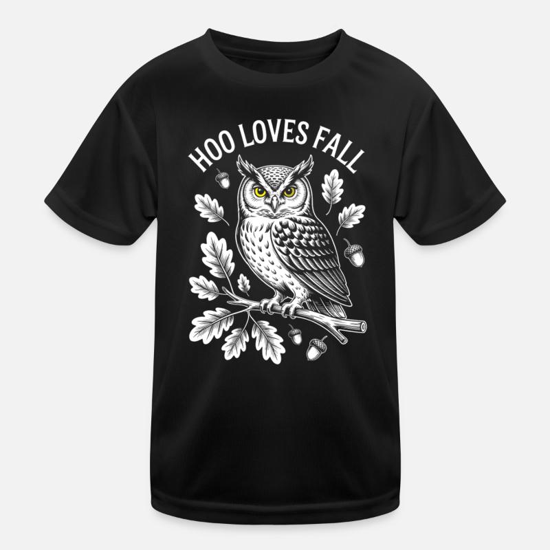 Owl in Autumn Magic - Funny Saying in Autumn Kids Functional T-Shirt