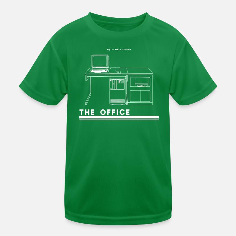 Retro Desk Silhouette Kids Functional T-Shirt