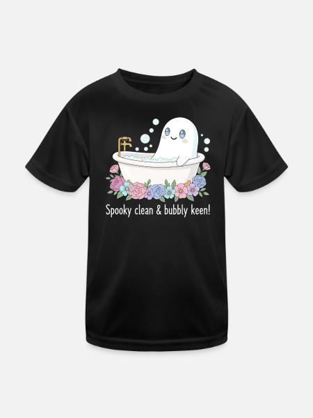 Süßer Spuk - Kinder Funktions-T-Shirt - Schwarz - Vorne