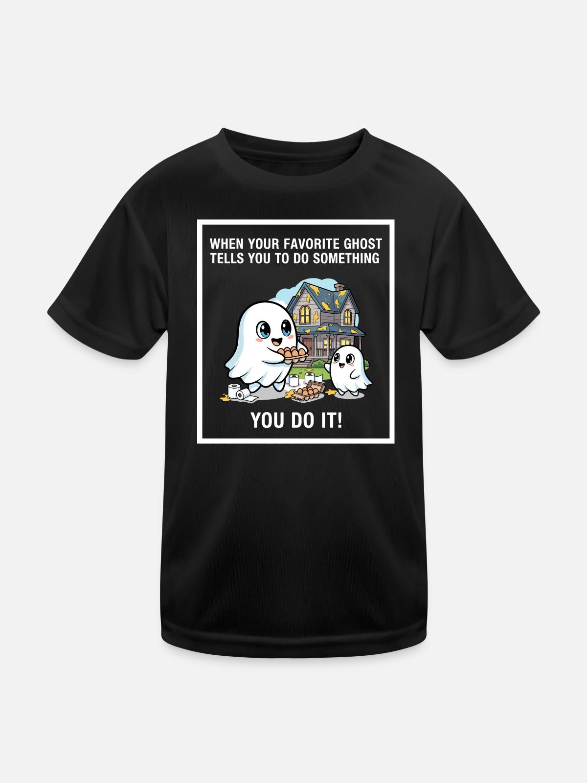 Mein Lieblingsgeist - Kinder Funktions-T-Shirt - Schwarz - Vorne