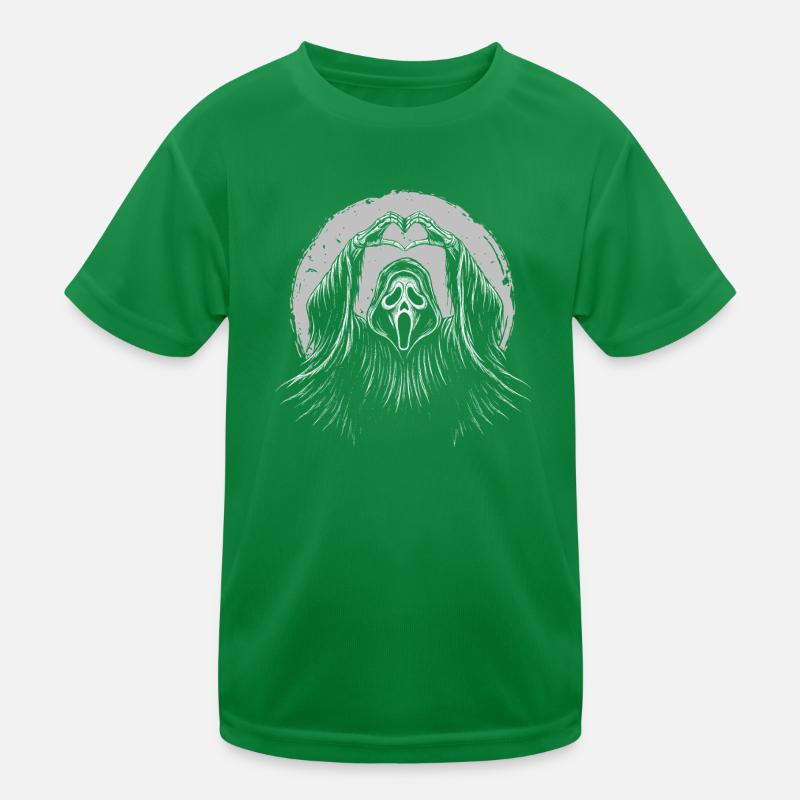 Sensenmann Herzzeichen — Halloween Spooky Reaper Kinder Funktions-T-Shirt