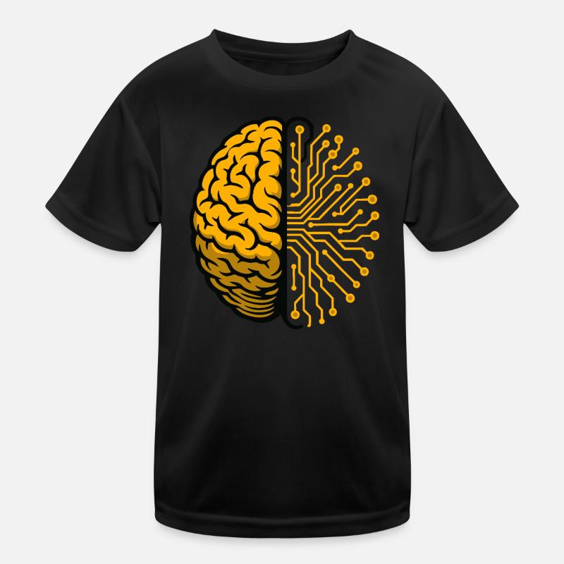 Gehirn und Schaltkreise KI Kinder Funktions-T-Shirt