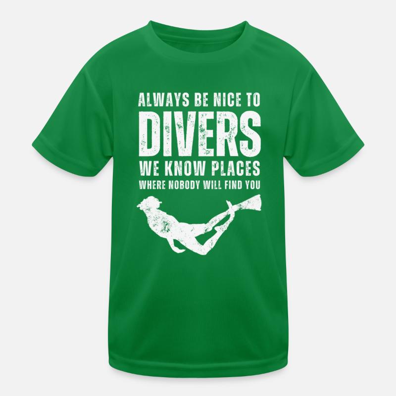 Sei immer nett zu Tauchern Kinder Funktions-T-Shirt