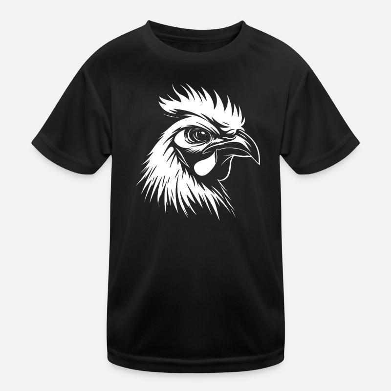 Hahn weiß :) Kinder Funktions-T-Shirt