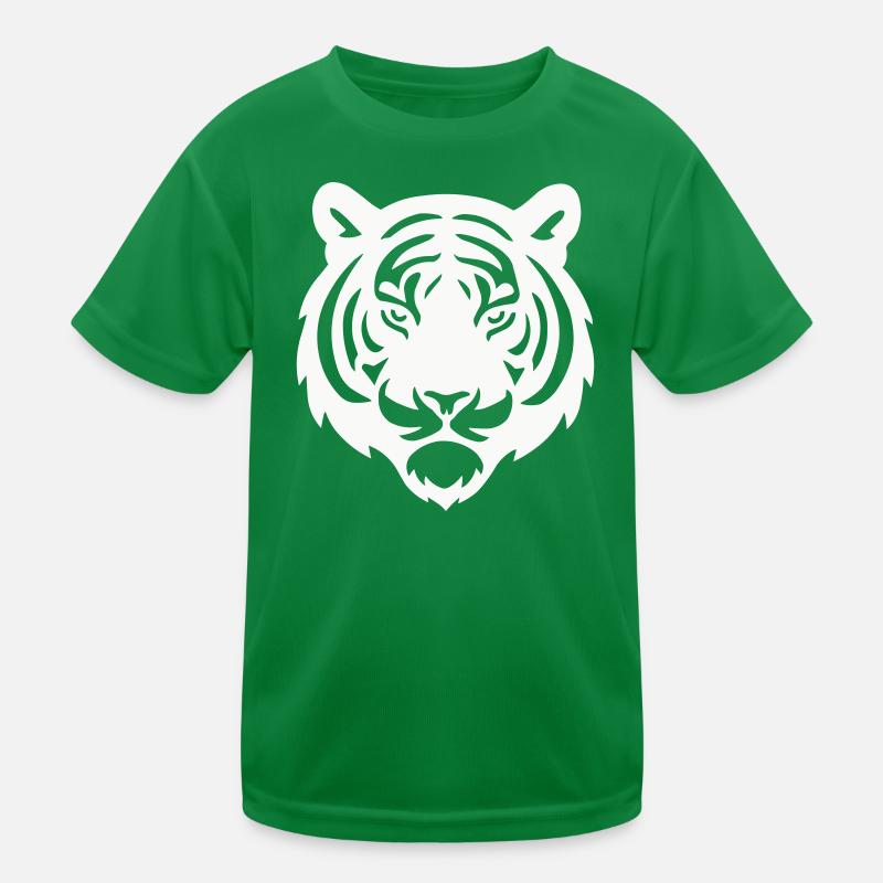 Tiger Kopf Silhouette Kinder Funktions-T-Shirt