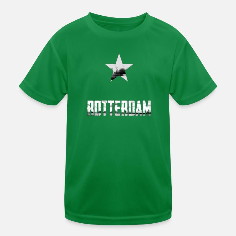 Impression en détresse d’étoile de Rotterdam T-shirt sport Enfant
