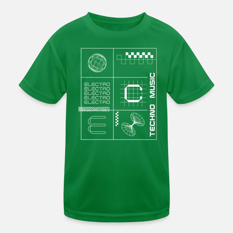 Affiche géométrique Elecotro Tech Grid Retro T-shirt sport Enfant