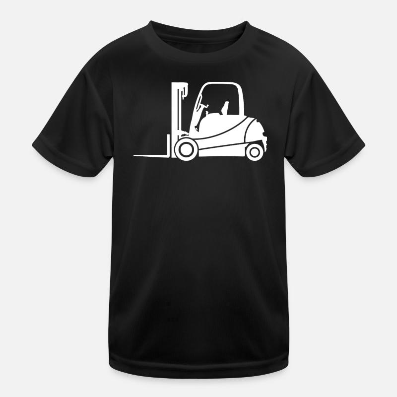 Gabelstapler Silhouette: Transport & Staplerfahrer Kinder Funktions-T-Shirt