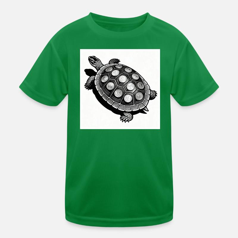 Coin Turtle Geometry Kids Functional T-Shirt