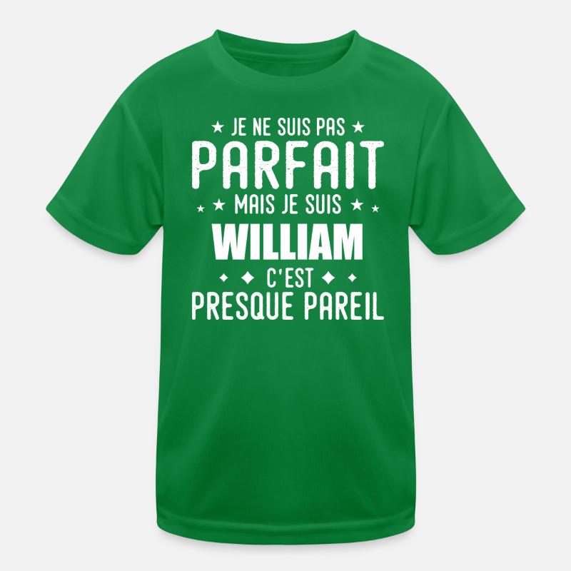 William: authentisch, unvollkommen, oben, Perfektion Kinder Funktions-T-Shirt