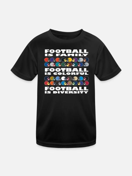 Diversité dans le football - T-shirt sport Enfant - noir - Devant
