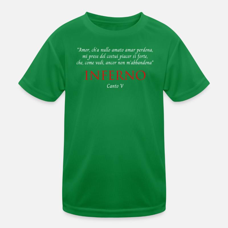 Inferno Canto V Divine Commedy Amor ch'ha nullo Kinder Funktions-T-Shirt